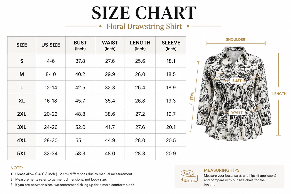 Regular Cinch Waist 3/4 Slv Shirt
