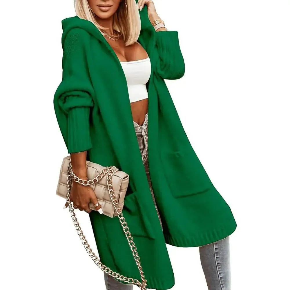 Hooded Long Cardigan Sweater Coat – 8-Color Bundle