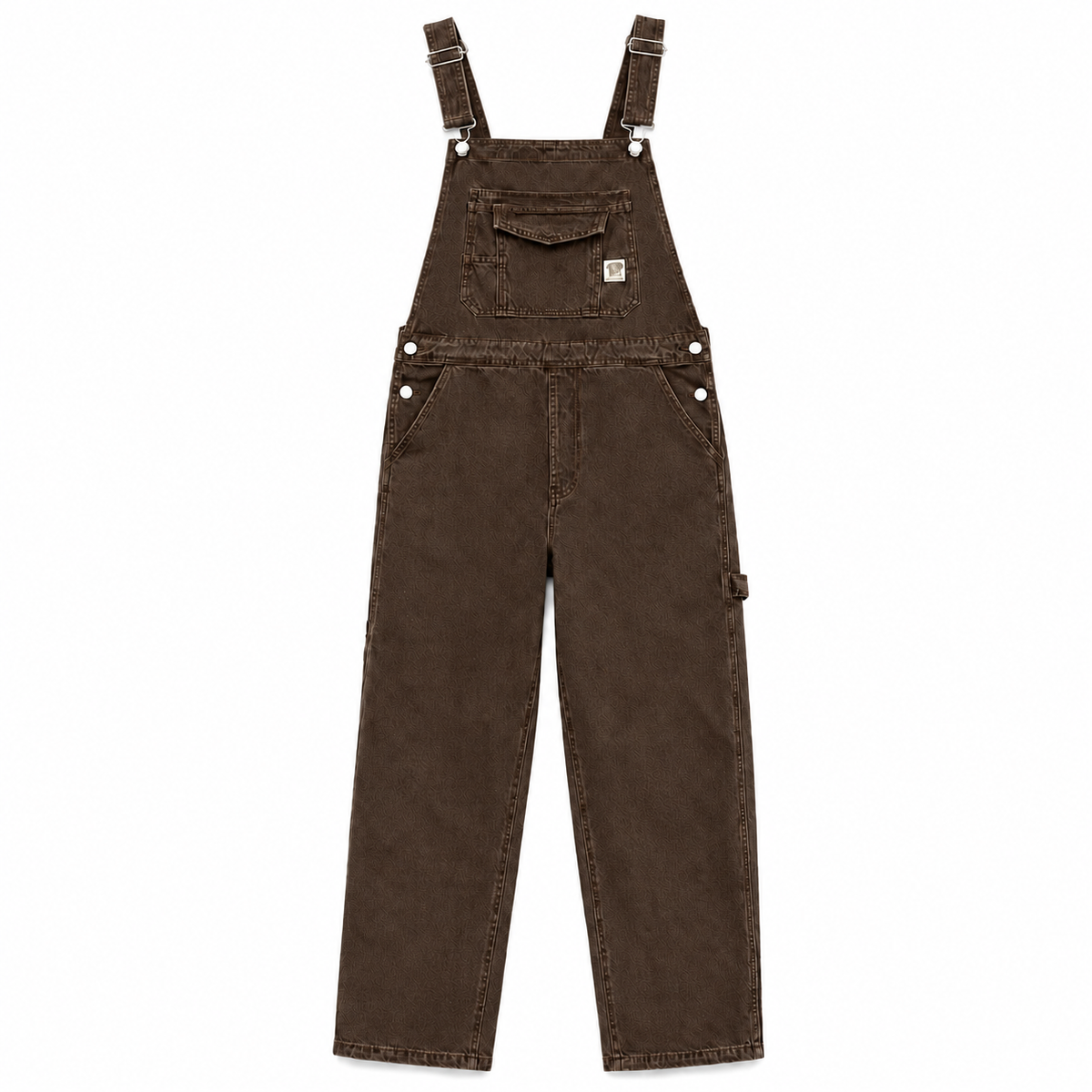 Men's Heavyweight Cotton Denim Overalls Relaxed Fit Straight Leg Dungarees with Multi Pocket Utility