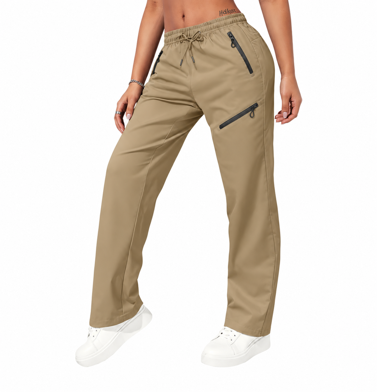 Women's Casual Athletic Pants with Zipper Pockets