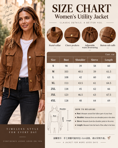 Suede Look Pocket Jacket