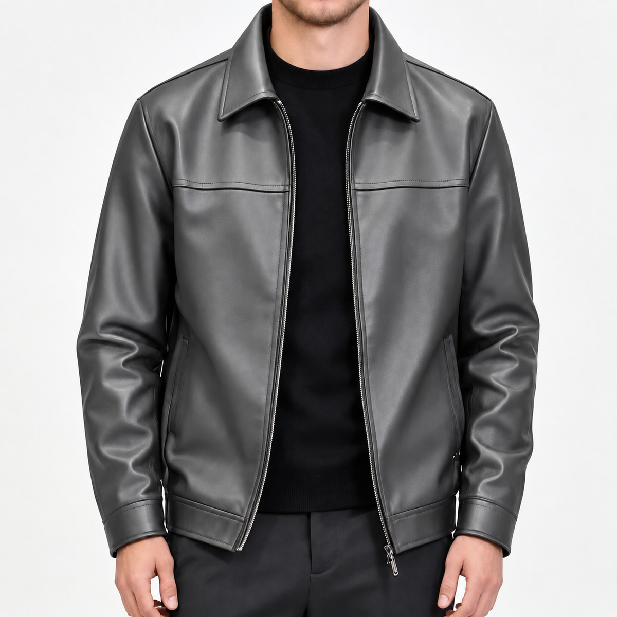 ⌛Limited-Time Offer  Refined Urban Leather Jacket