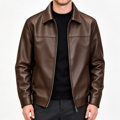 ⌛Limited-Time Offer  Refined Urban Leather Jacket