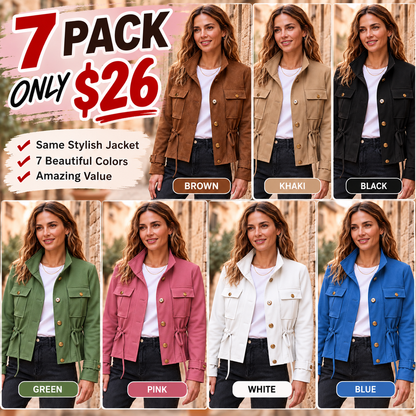 Suede Look Pocket Jacket