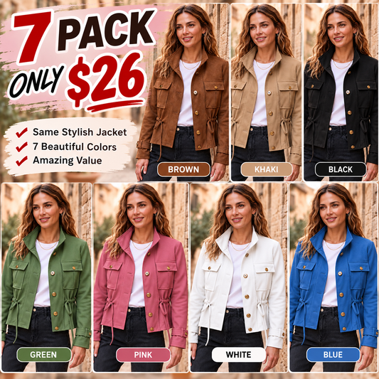 Suede Look Pocket Jacket