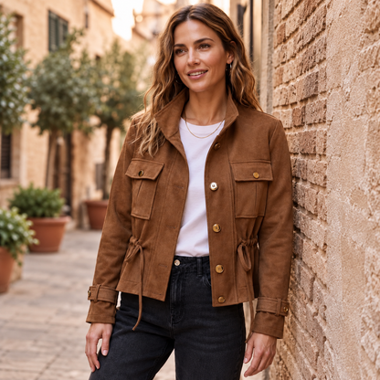 Suede Look Pocket Jacket