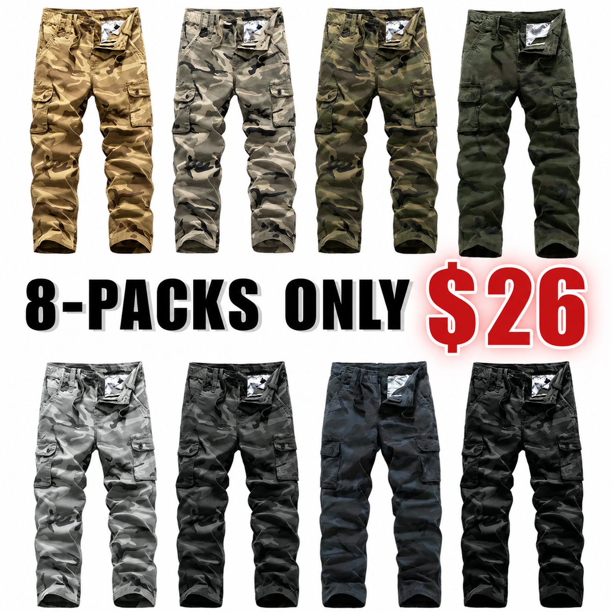 Men's practical camouflage cargo pants