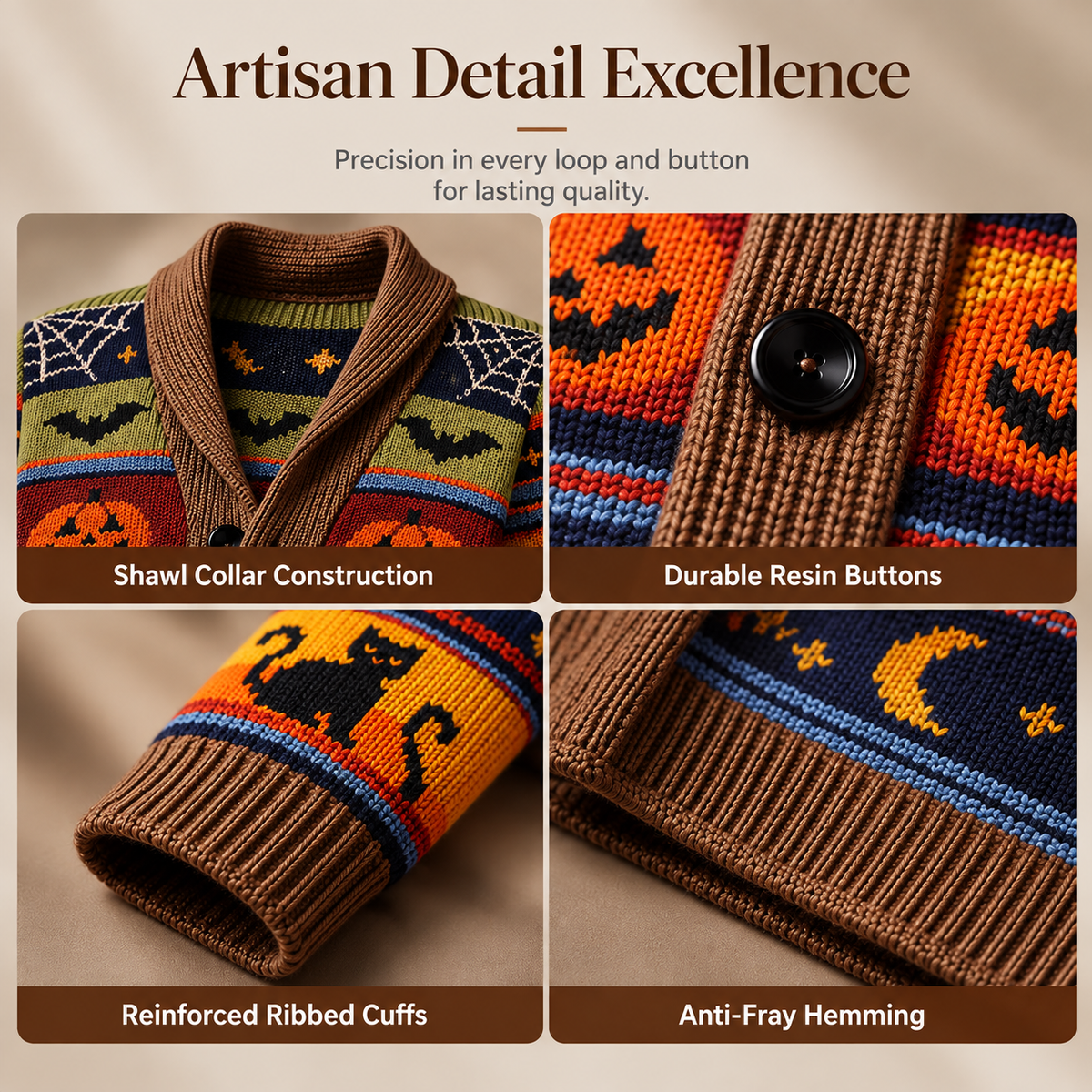 Halloween Special Offer-Men's Shawl Collar Striped Knit Cardigan Sweater