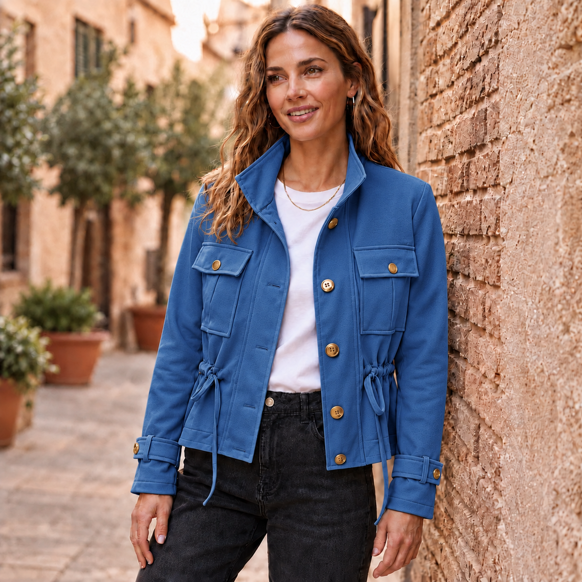 Suede Look Pocket Jacket